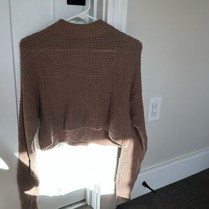 Brown Cropped Hollister Sweater size woman’s XXS